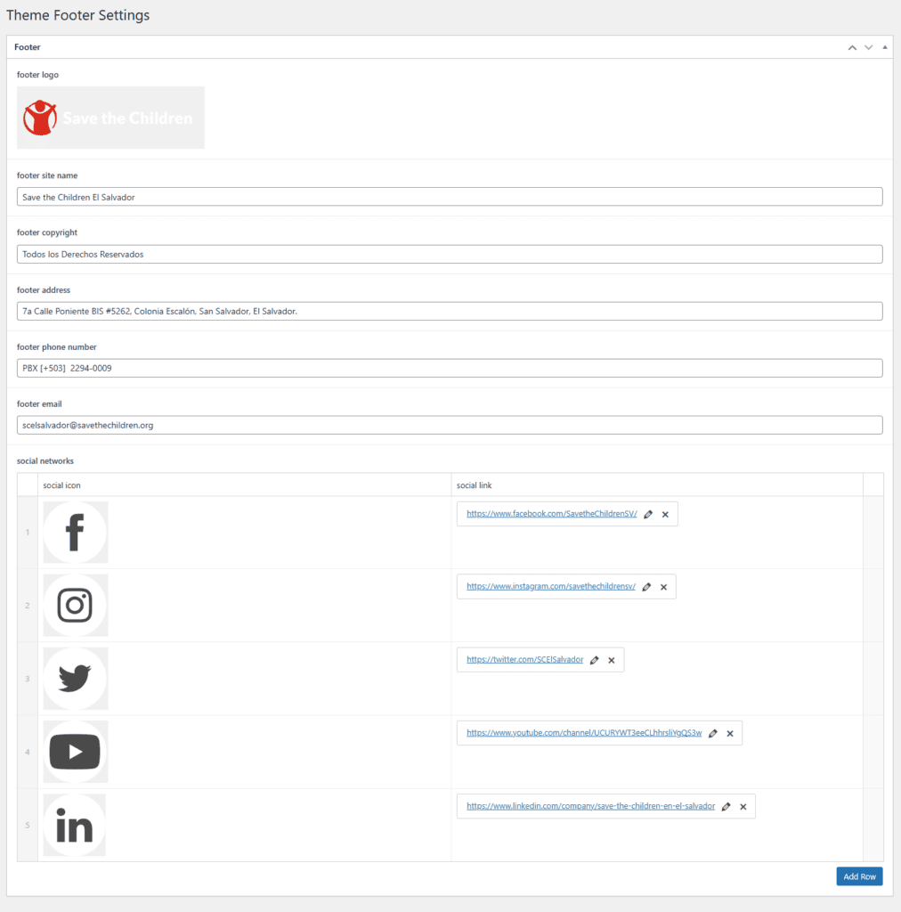 Theme Custom Fields