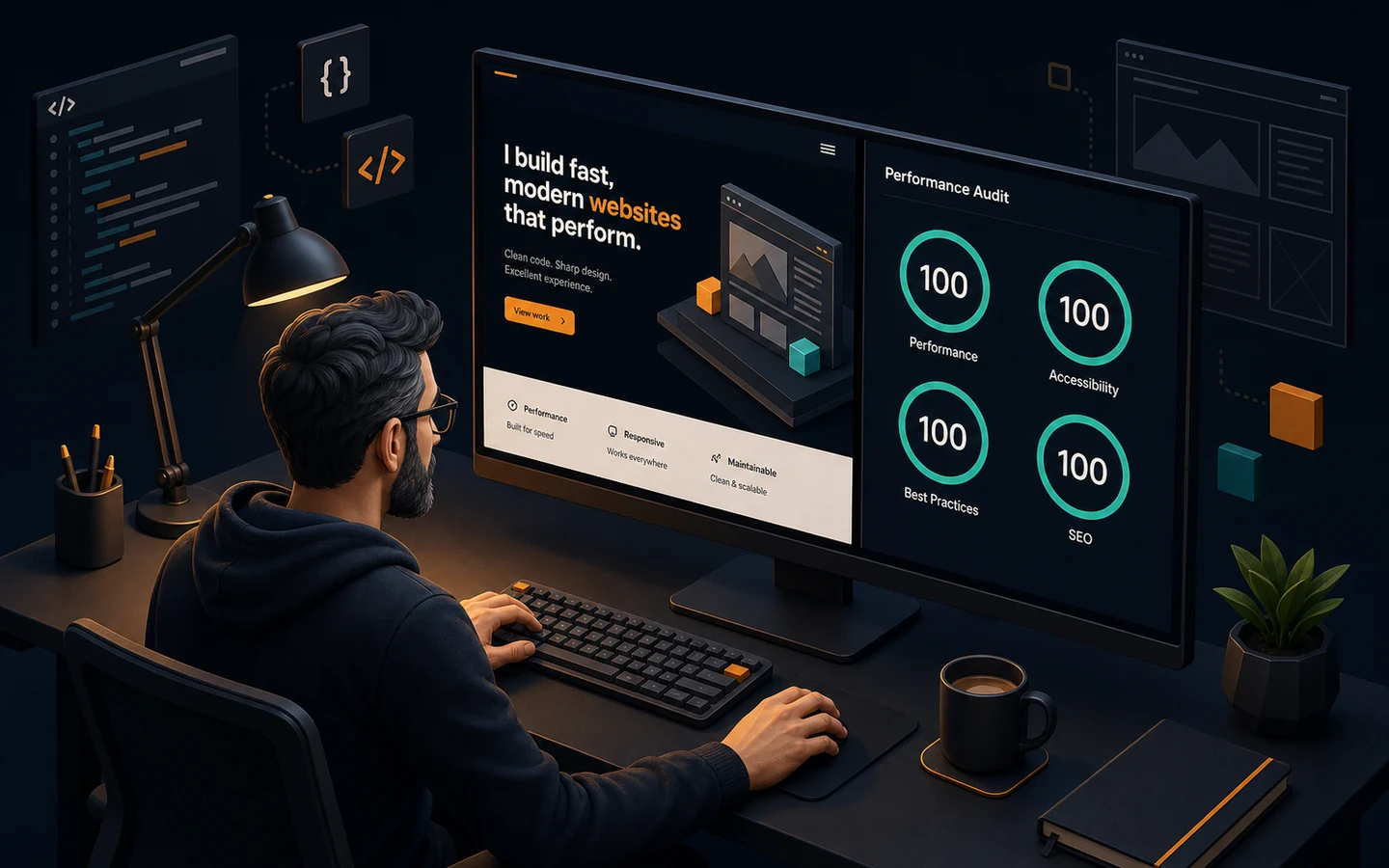 How I Rebuilt My WordPress Portfolio to Score 100 Across PageSpeed Insights